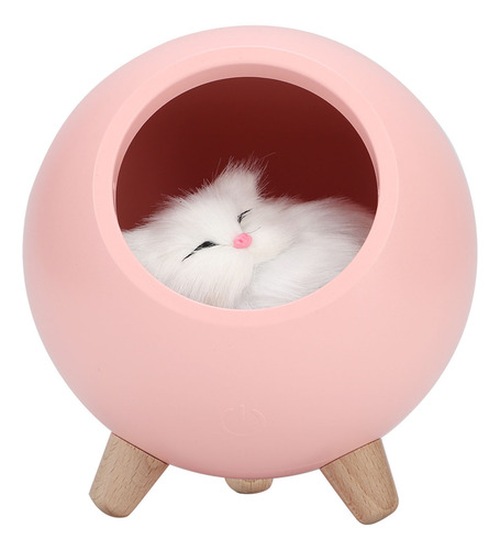Lindo Gato Luz De Noche Pequeña Casa De Mascotas Led