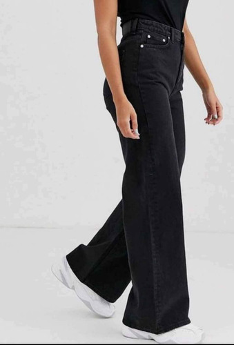 Pantalon Wide Leg Dama Clásico Tiro Alto Bota Recta