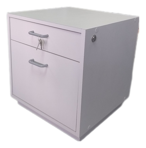 Archivo Arturito Rodante 2 Gavetas 47x45x52 Color Gris Claro