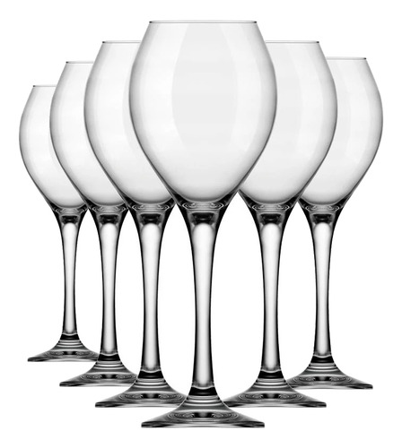 Set de copas de vino Prestige de 350 ml, 6 unidades, color transparente Nadir