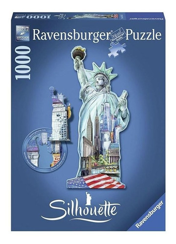 Puzzle Ravensburger Silueta Estatua Libertad New York 1000 P