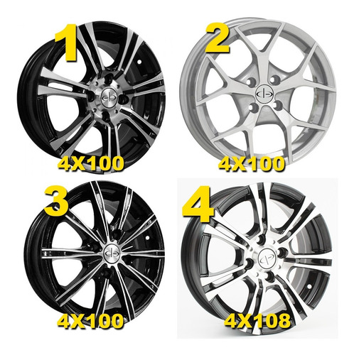 Imagen 3 de 6 de Llantas Aleacion Deportivas Eb R15 + Envio Bonificados
