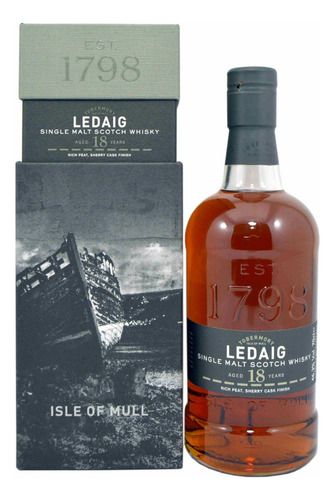 Whisky Ledaig 18 Años 700ml Single Malt Isle Of Mull Ahumado