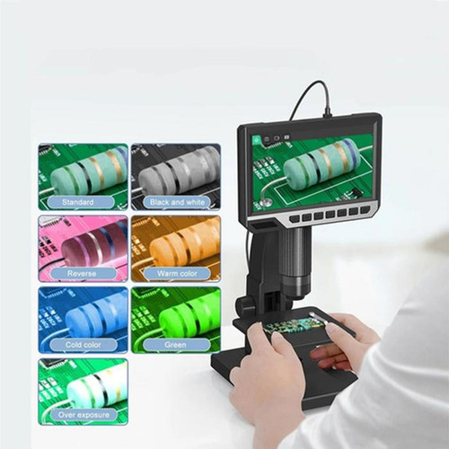Microscopio Digital Óptico, Mxioc-001, 1 Pza, 7 Pulgadas Ips Color Gris