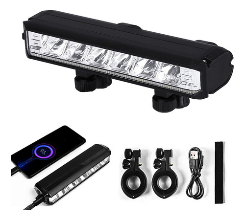 Kit De Faros De Bicicleta 3000 Lúmenes Led Usb