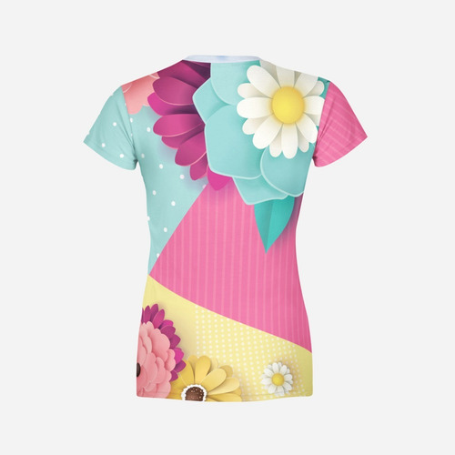 Playera Full Print Dia De La Madre Flores Colores Best Mom