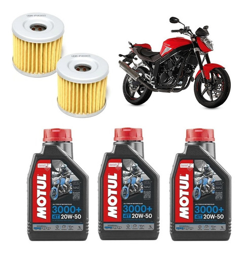 Kit Motul 02 Trocas Óleo Kasinski Comet 250 - 20w50 Mineral