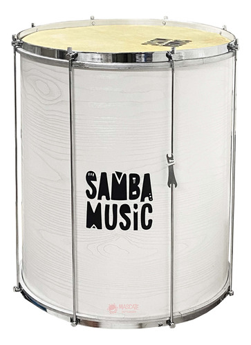 Surdo Madeira 20 Pol 60cm Music Samba Pagode Pvc Titanium