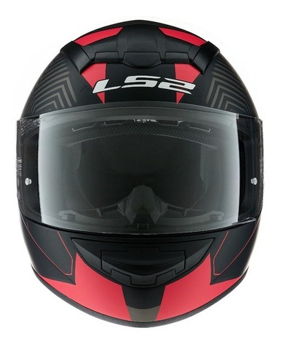 Casco Moto Integral Ls2 352 Rookie Zen Negro Rojo Mate