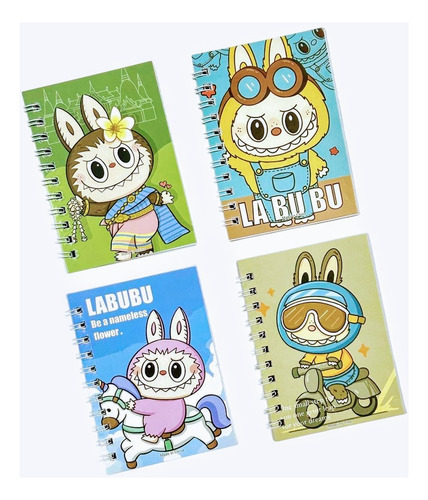 Pack 4 Mini Libretas Labubu