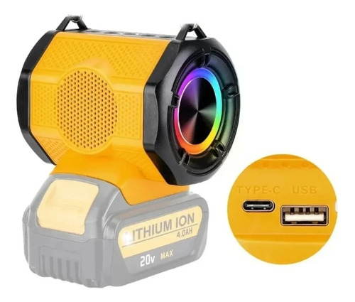 Adaptador Baterias Dewalt Tipo Parlante Bt