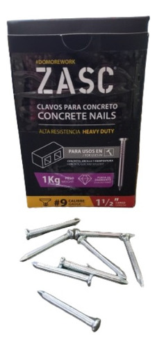 Clavo De Acero Para Concreto 1 1/2  Pulgada 1 Kilo