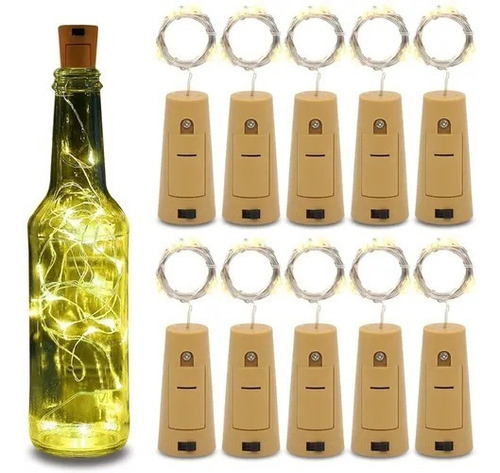 Corks Light - Lote De 20 Bombillas De Corcho Para Botella De