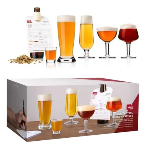 Set De Diez Vasos De Cata/ Degustación Para Cerveza Vacuvin