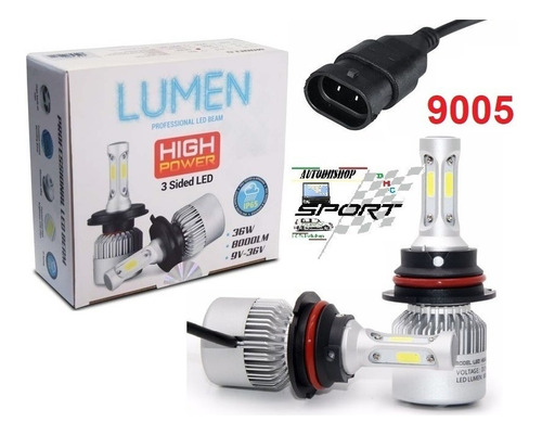 Kit De Luz Led 9005 3 Caras Para Faros Conector 9005