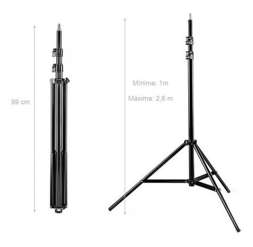 Kit Iluminador Led Godox Sl100d 5600k 100w Com Softbox+tripé Cor da estrutura Preto Cor da luz Branco-frio 127/220V