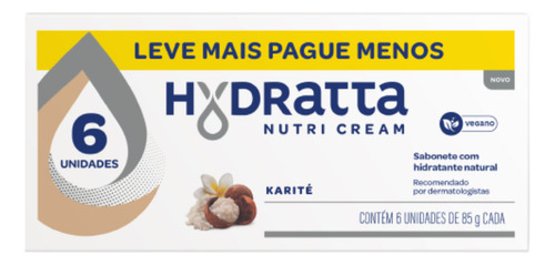 Promopack Sabonete Em Barra Hydratta Karité 6x85g