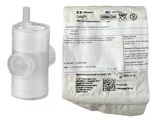 Traqueostomia Canula Filtro Trach Vent Estéril Gibeck C/5 Un