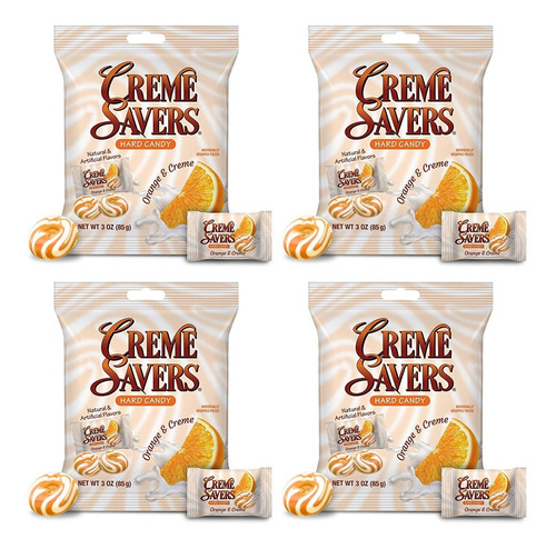 Creme Savers | 4 Bolsas De Naranja Y Crema De 3 Onzas | Los