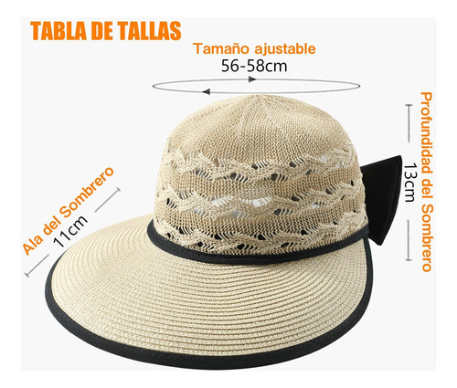 Sombrero De Sol Paramujer Sombreros De Paja Ala Ancha Visera