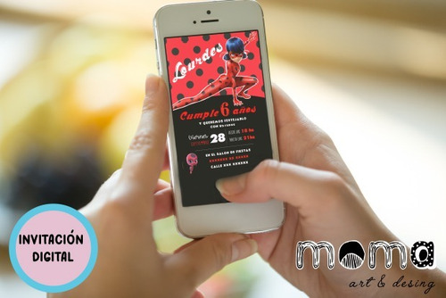 Invitaciones Imprimibles Y Digitales - Miraculous Ladybug