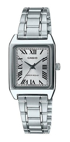 Reloj Dama Casio Ltpv007d Plata Metal Números Romanos 