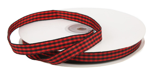 Cinta Para Envolver Navidad, 100 Yardas, Color Rojo Y Negro,