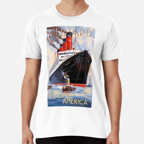 Remera Cunard Ocean Line Aquitania Algodon Premium