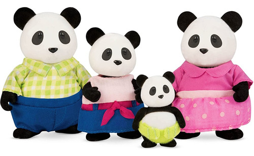 Set Muñecos Familia Panda X4 Lil Woodzeez Animales Coleccion