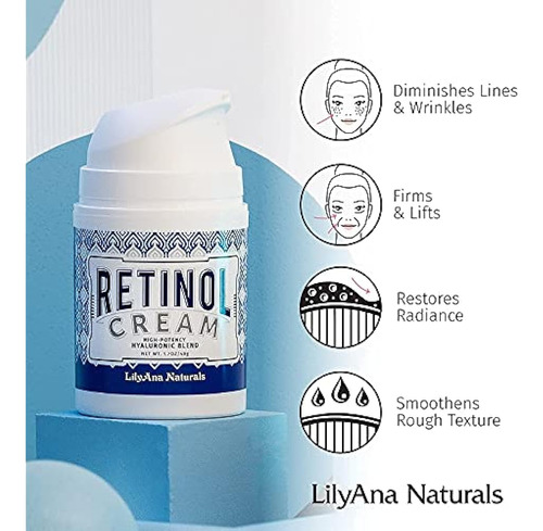 Lilyana Naturals Retinol Cream For Face - Made In Usa, Retin