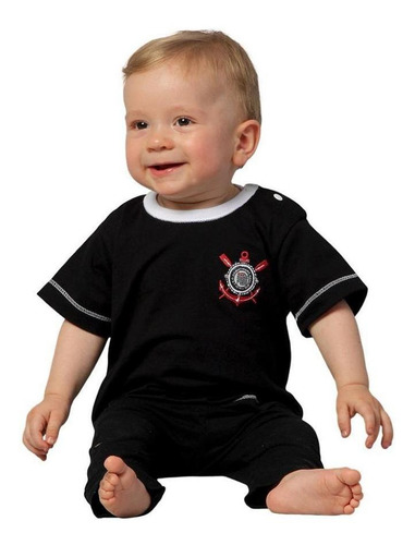Camiseta Bebê Corinthians Preta Revedor