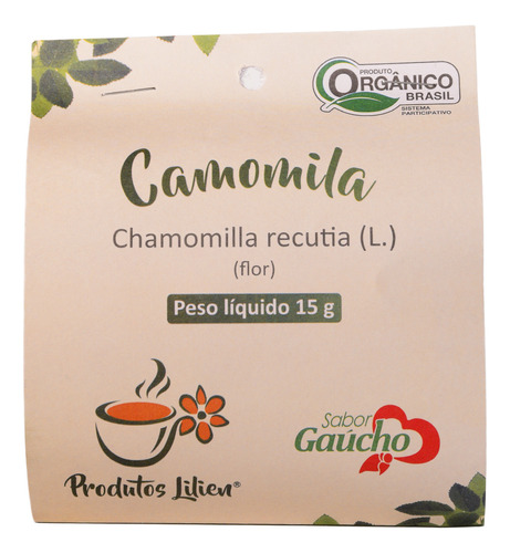 Chá De Camomila Orgânico (chamomilla Recutia L) Lilien 15 G