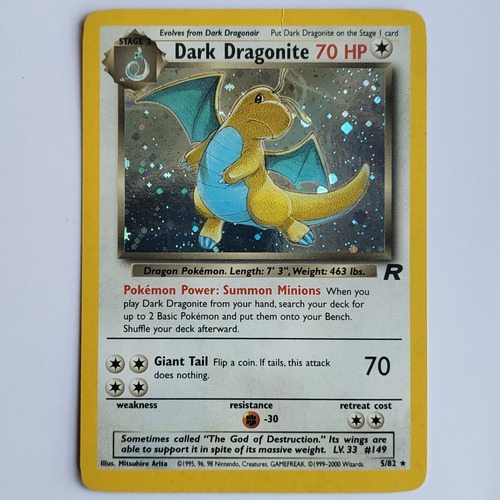 Dark Dragonite 5/82 Holo Raro Pokemon Tcg