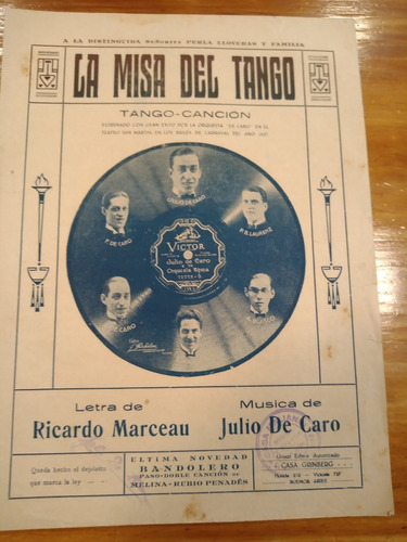 La Misa Del Tango Marceau De Caro Tango Partitura