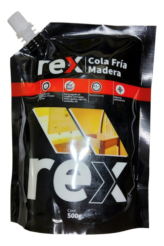 Pegamento Cola Fria Para Madera 500gramos Rex