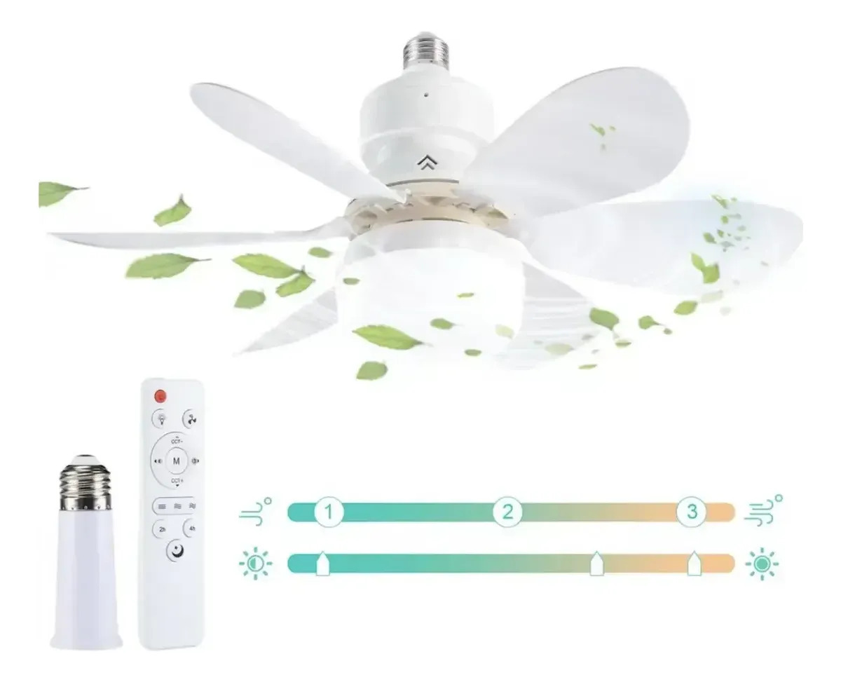 Imagen de Ventilador 52 Cm Con 6 Aspas Techo Control Remoto Luz Tonos
