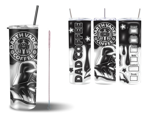 Termo Tumbler 20oz Darth Vader Star Wars Tipo Inflado Md2