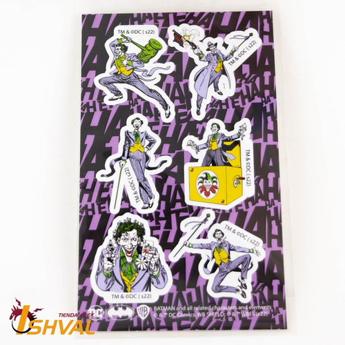 Imagen 4 de 4 de Pack X3 Stickers - Dc Comics - Joker
