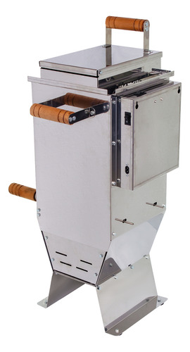 Churrasqueira Giratória Automática Portátil Em Inox Inox Polido 110v
