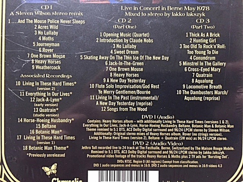 Box - 3 Cd's + 2dvd's - Jethro Tull - Heavy Horses - Lacrado