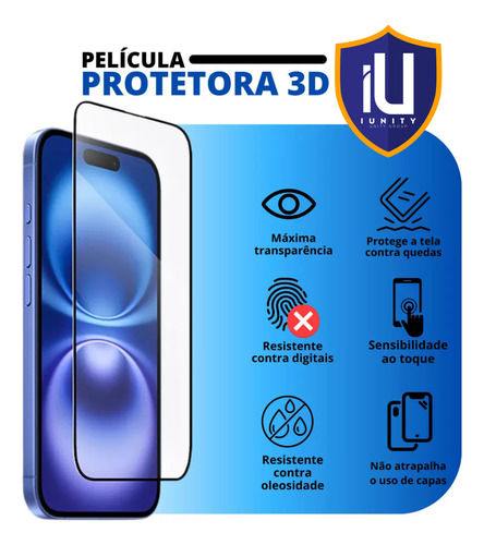 Capa Suporte Apoio Magnética P/ iPhone + Película Vidro 3d