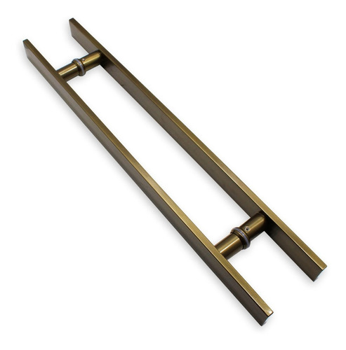  Puxador Porta Madeira/correr Inox 45cm Duplo (par) 30x10mm Cor Bronze