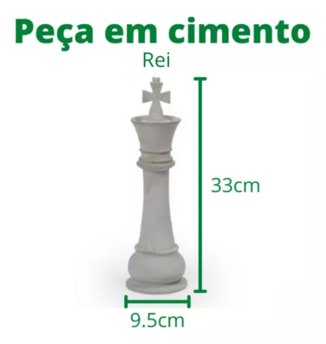 Kit Com 4 Enfeites Decorativo Peças De Xadrez/ Rei/ Rainha/ Torre