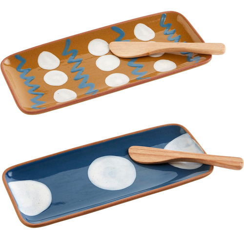 Juego De Platos Mud Pie Blue Everything 4 X 9 | Esparcidor 5