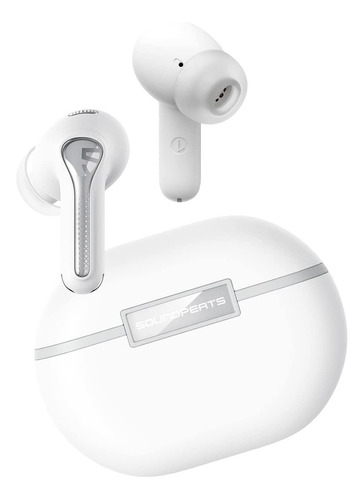 Audífonos in-ear gamer inalámbricos Soundpeats TWS Capsule 3 Pro blanco con luz LED