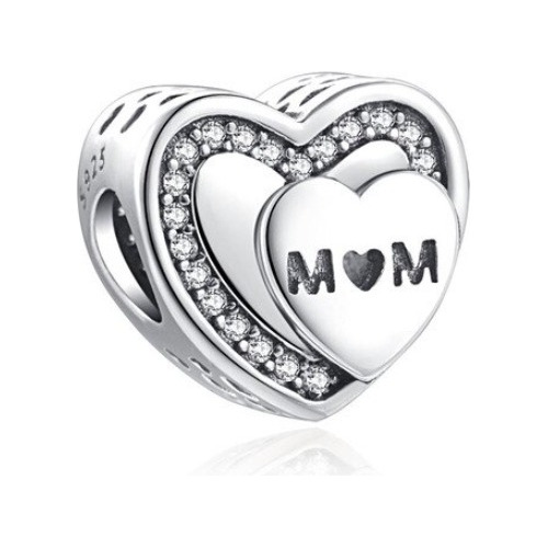 Charm Mamá Mom Corazón Plata 925