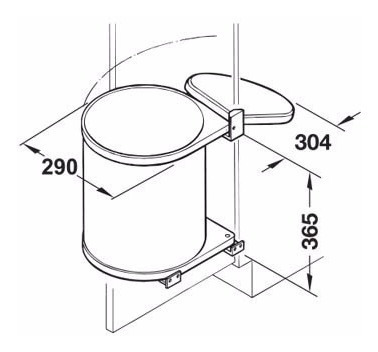 Imagen 7 de 7 de Cubo Cesto Residuos Inox. 15 Lts Cod. Hafele 502.12.023 Extr