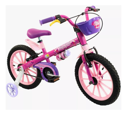 Bicicleta Topgirls Rodado 16- Con Canasto- Disney Original-