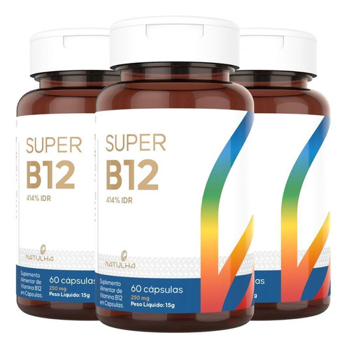 Kit 3x Super B12 414% Idr 60 Cápsulas - Natulha