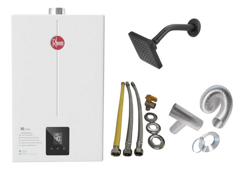 Aquecedor A Gás Rheem Digital Gn 20l Com Kits Ducha Brinde